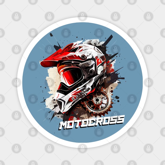 Motocross Dirt Bike Rider Magnet by Etopix